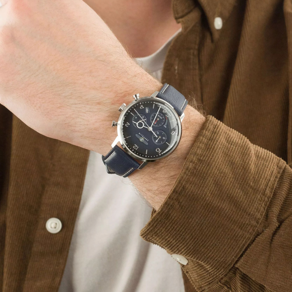 Men's Zeppelin Hindenburg Blue 100th Anniversary Chronograph Watch