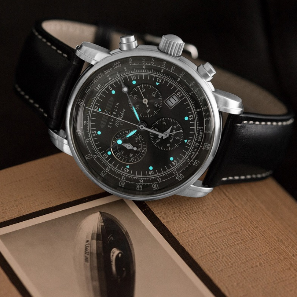 Zeppelin 100 Years Black Premium Automatic Men's Watch – Chronograph
