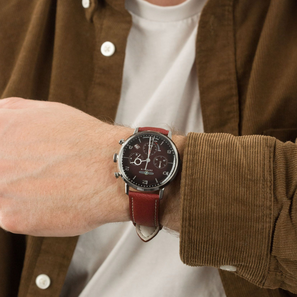 Zeppelin Hindenburg Red 100 Years Men's Watch – Chronograph