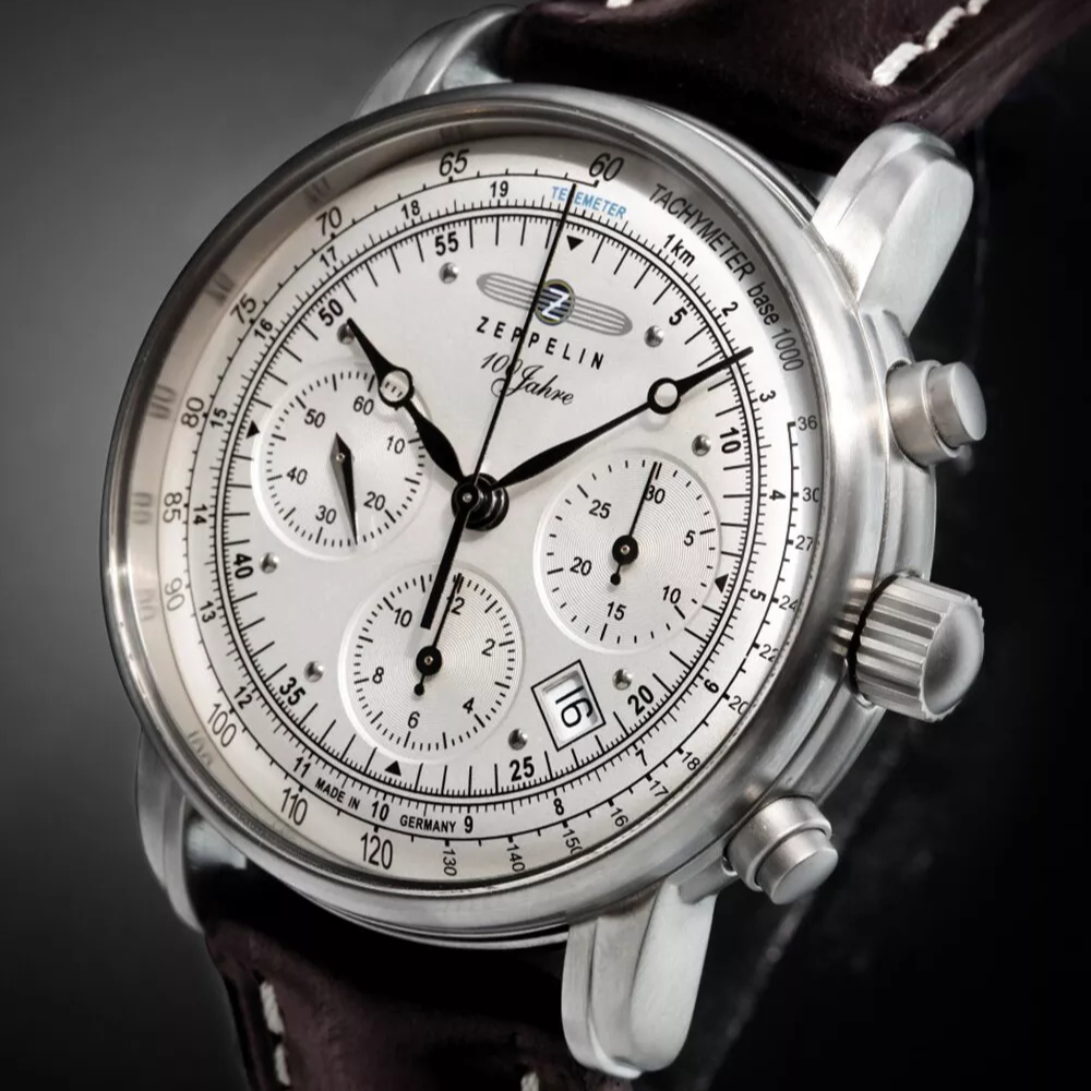 Zeppelin 100th Anniversary Automatic Men's Watch, Brown - Chronograph