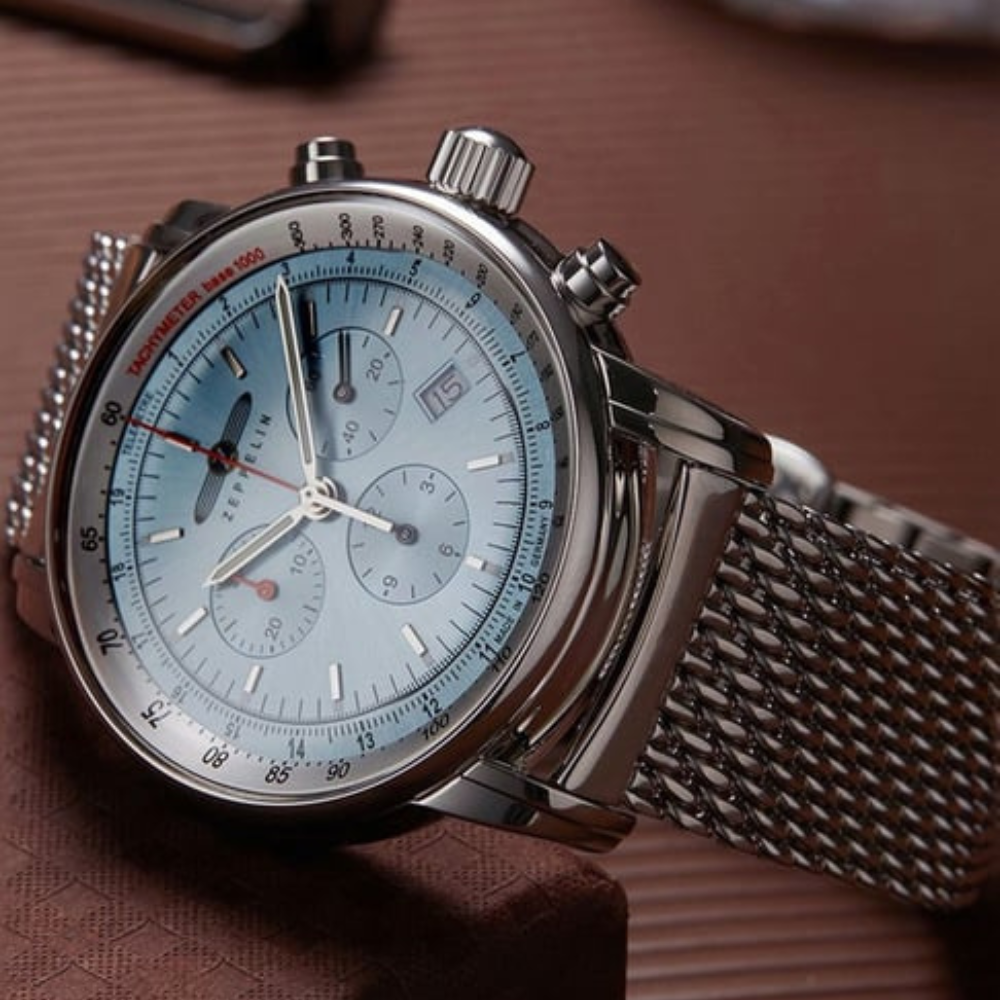 Relógio Automático Zeppelin 100 Anos Silver Blue – Cronógrafo