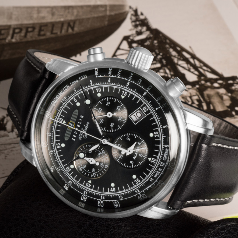 Zeppelin 100 Years Black Premium Automatic Men's Watch – Chronograph